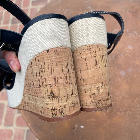 Classy Zara navy blue wedges sz 8.5 - Picture 4 of 6